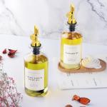 Olive Oil Dispenser with Bamboo Tray & Spout