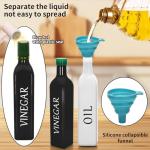 Olive Oil Dispenser Set with Pourers & Labels