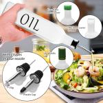 Olive Oil Dispenser Set with Pourers & Labels