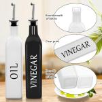 Olive Oil Dispenser Set with Pourers & Labels