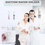 Clear Suction Cup Razor Holder Set, 2 Pcs