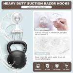 Clear Suction Cup Razor Holder Set, 2 Pcs