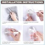 Clear Suction Cup Razor Holder Set, 2 Pcs