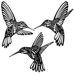 Metal Hummingbird Wall Decor for Indoor and Outdoor