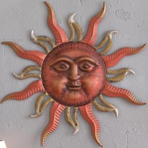Large Metal Sun Wall Decor for Indoor and Outdoor