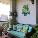 Cute Metal Owl Wall Decor for Home and Garden