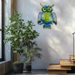 Cute Metal Owl Wall Decor for Home and Garden