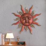 Large Metal Sun Wall Decor for Indoor and Outdoor
