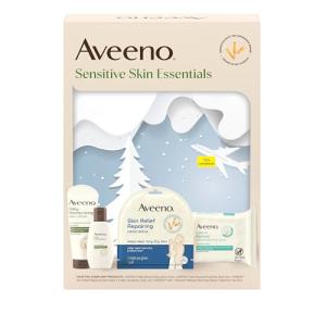 Aveeno Sensitive Skin Essentials Gift Set, 4 Pieces