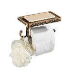 Vintage Wall-Mount Paper Towel Holder with Shelf