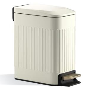 Slim Soft Close Bathroom Trash Can - 6L