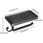 Vintage Wall-Mount Paper Towel Holder with Shelf