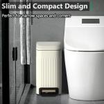Slim Soft Close Bathroom Trash Can - 6L