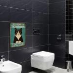 Funny Cat Bathroom Wall Sign - Welcome!