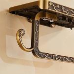 Vintage Wall-Mount Paper Towel Holder with Shelf