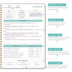 Taja Meeting Notebook for Work Organization - Green