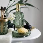 6-Piece Clear Glass Bathroom Accessory Set