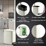 Slim Soft Close Bathroom Trash Can - 6L