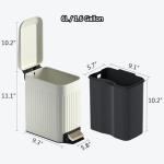 Slim Soft Close Bathroom Trash Can - 6L