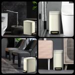 Slim Soft Close Bathroom Trash Can - 6L