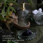 6-Piece Clear Glass Bathroom Accessory Set