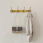 Vintage Wall-Mounted Coat Rack with Hooks