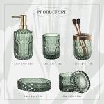 6-Piece Clear Glass Bathroom Accessory Set