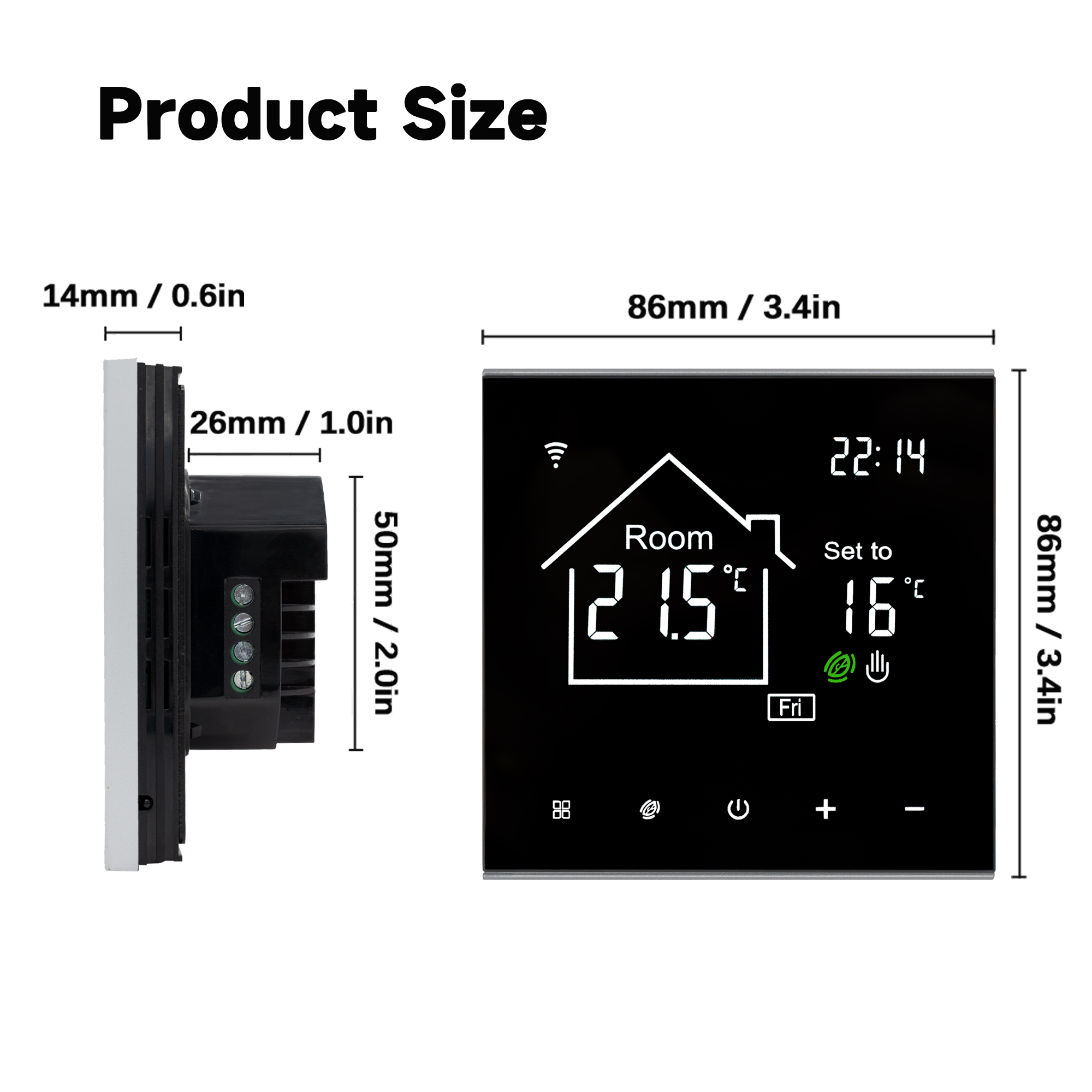 Smart WiFi Thermostat for Floor/Boiler Temperature Control