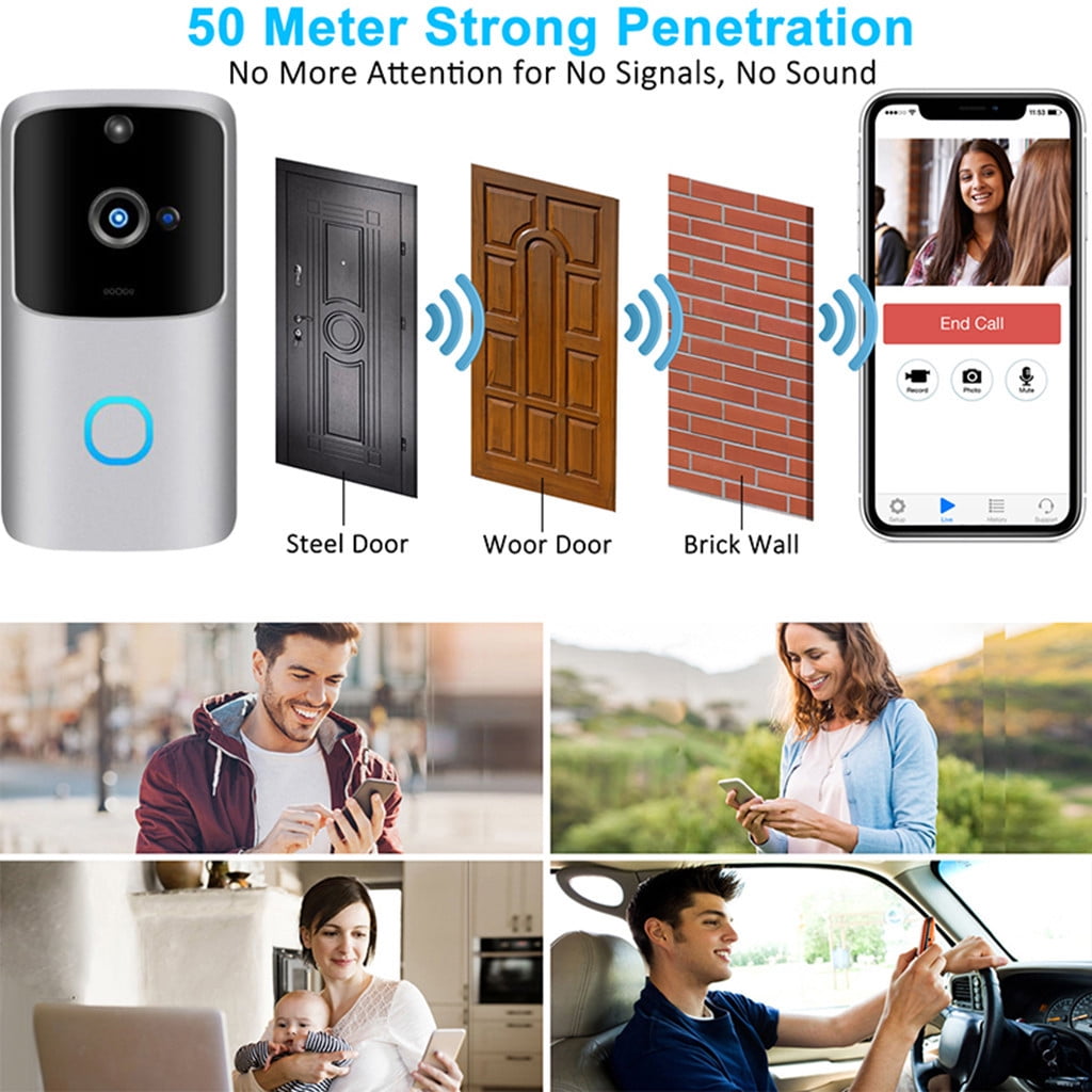WiFi Smart Video Doorbell Intercom Camera