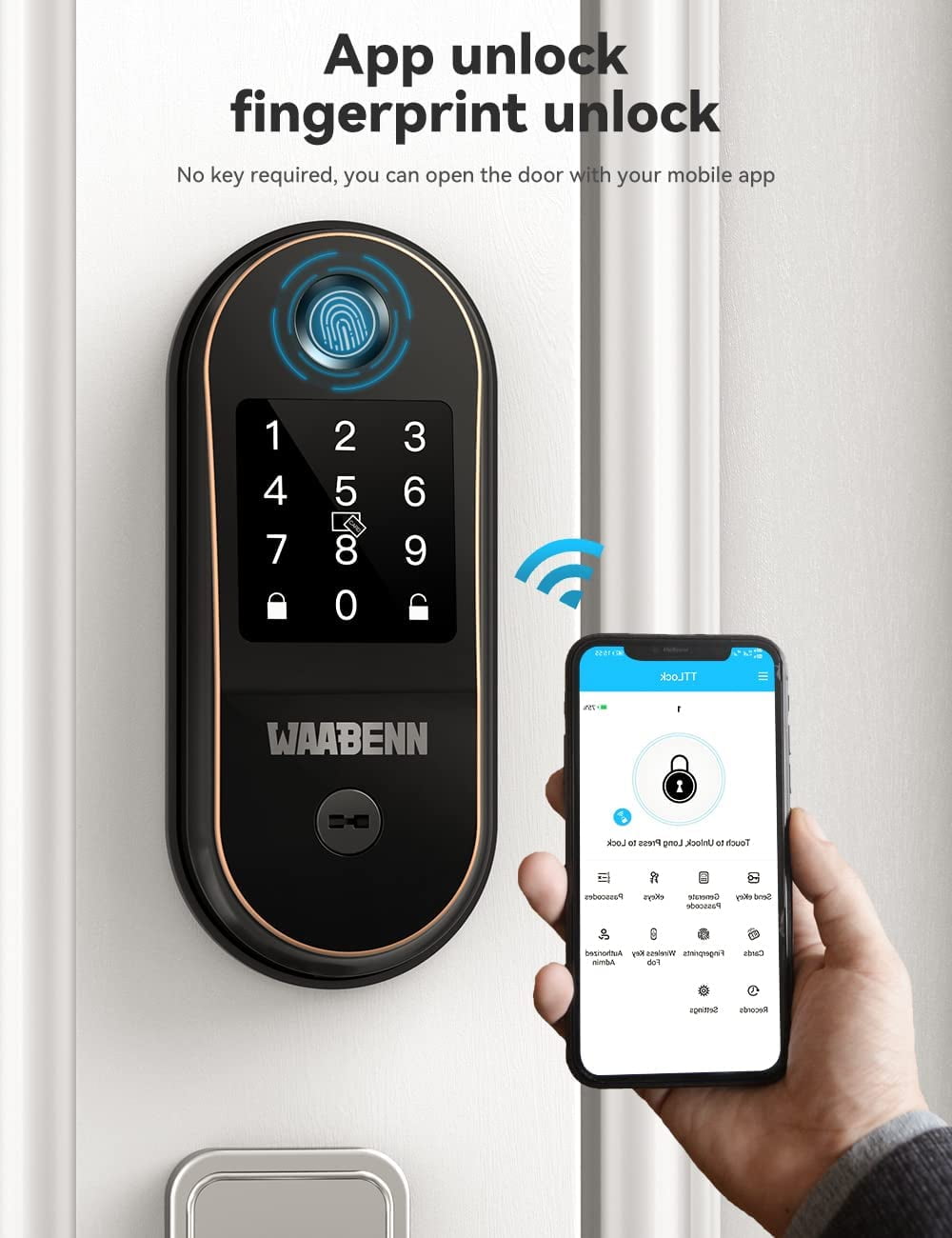 Bluetooth Door Lock with Fingerprint Recognition