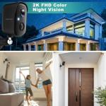 Wireless Outdoor Security Camera with AI Motion Detection