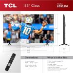 TCL 85-Inch 4K UHD Smart TV with Google TV