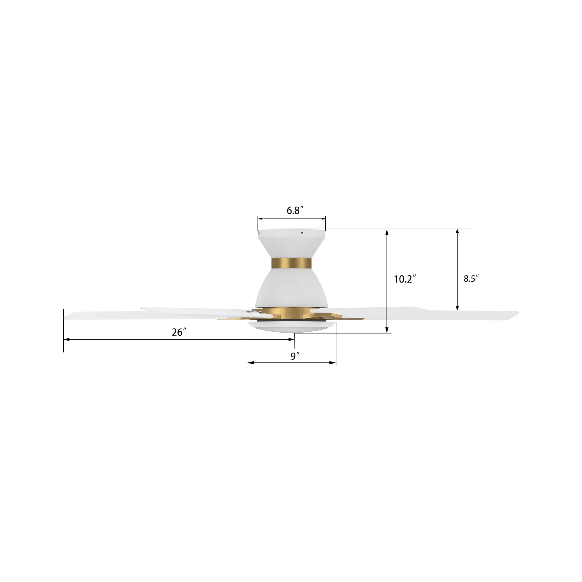 Smart Ceiling Fan with LED Light Kit & Remote