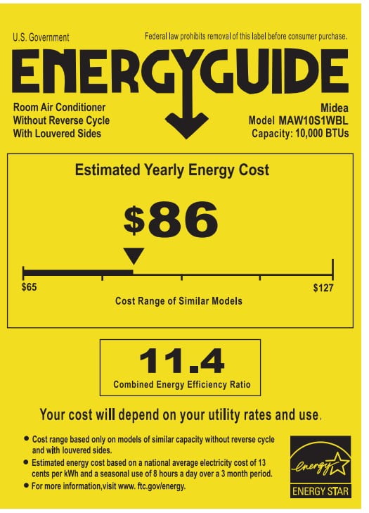 Midea Smart Window AC with Remote (10,000 BTU)