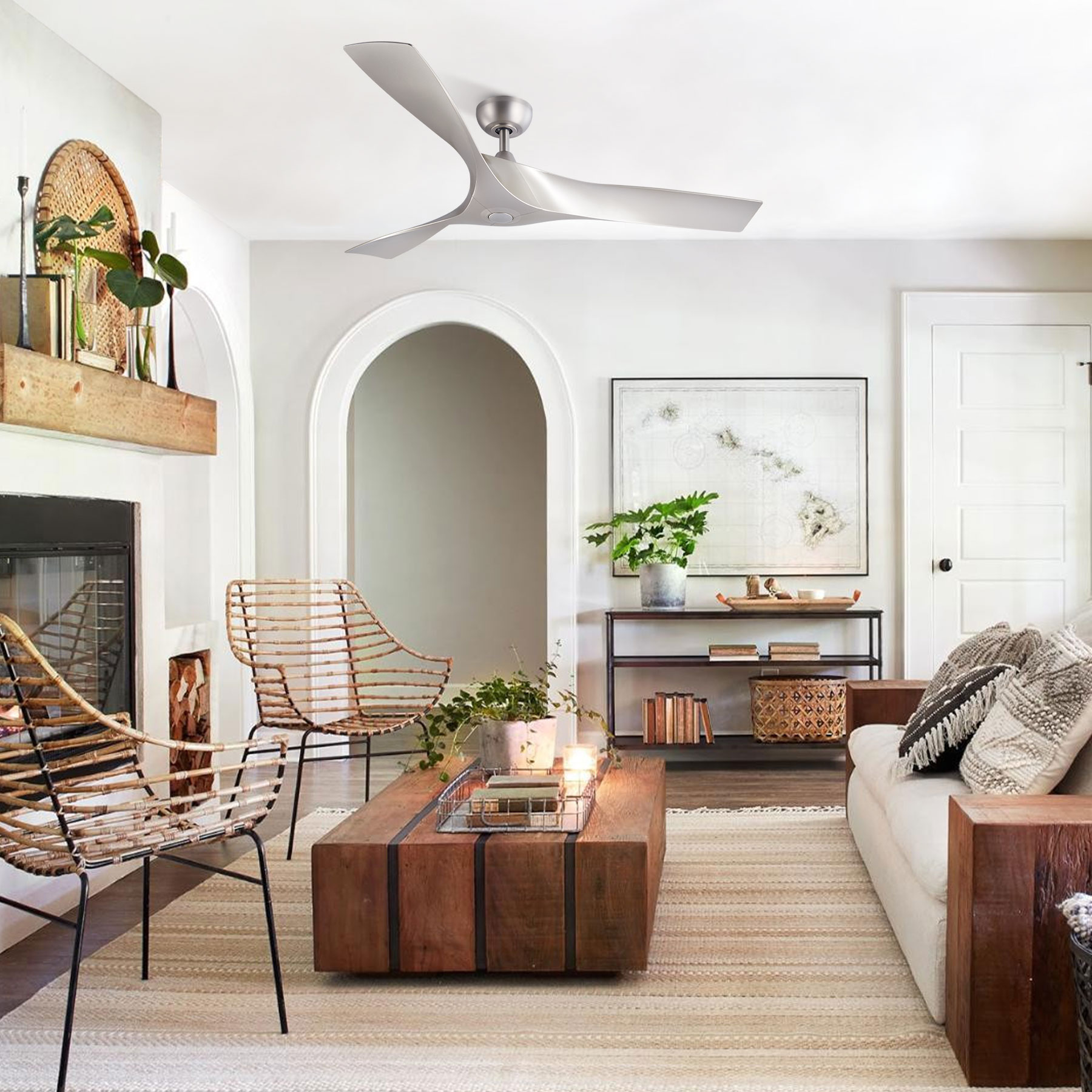 Smart Ceiling Fan with Remote Control - 52