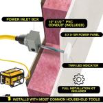 Tellegloww 30amp Portable Generator Wall Kit