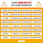 Heavy Duty Generator Cover for 3500w-12000w Models