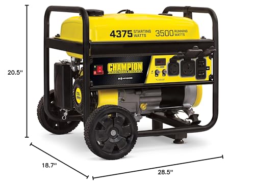 Champion 4375/3500-Watt RV Ready Portable Generator with Wheel Kit