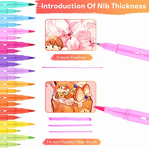 72 Color Dual Tip Markers Set for Adults