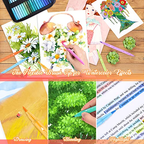 72 Color Dual Tip Markers Set for Adults