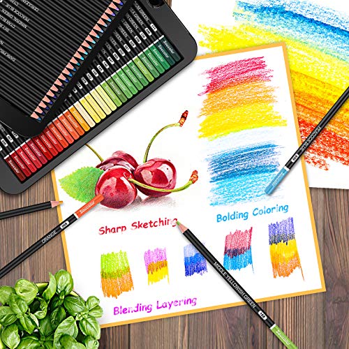 180-Color Artist Colored Pencils Set for Adults