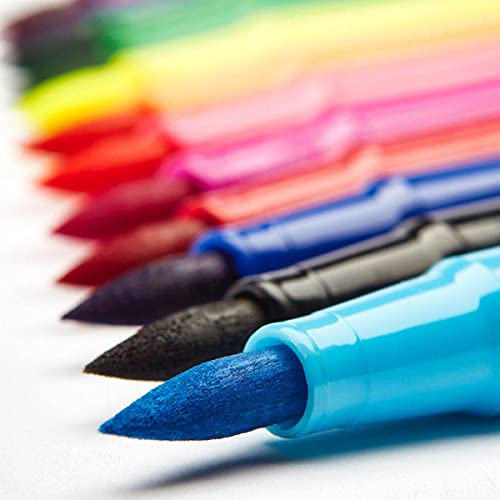 KINGART 36-Color Watercolor Brush Marker Set