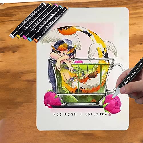 120 Alcohol-Based Dual Tip Markers Set