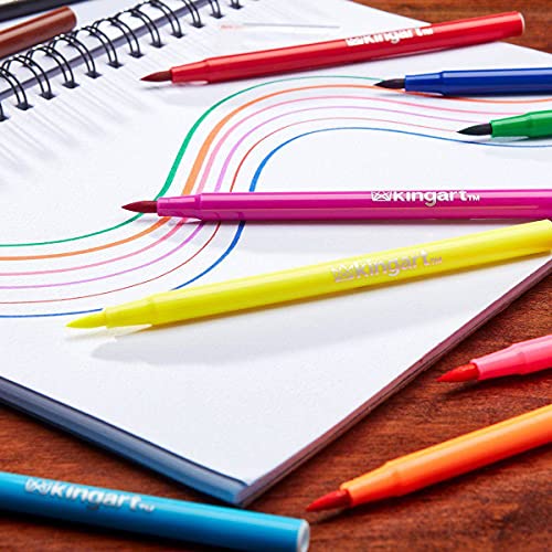 KINGART 36-Color Watercolor Brush Marker Set