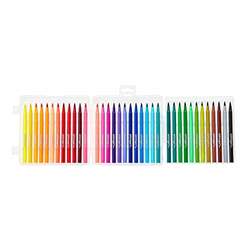 KINGART 36-Color Watercolor Brush Marker Set