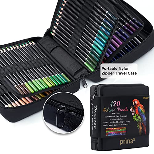 120-Color Colored Pencil Set for Adult Coloring
