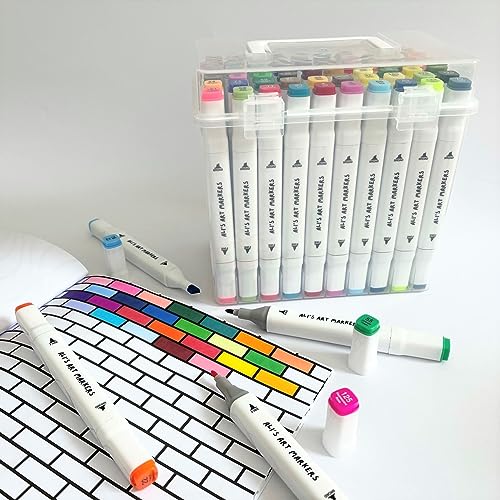 Ali's Alcohol Art Markers - 60 Vibrant Colors
