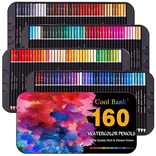 160 Vibrant Watercolor Pencils Set