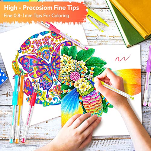 122 Pack Gel Pens for Adult Coloring Fun