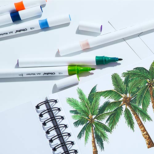 Ohuhu 48-Color Double Tipped Alcohol Markers Set